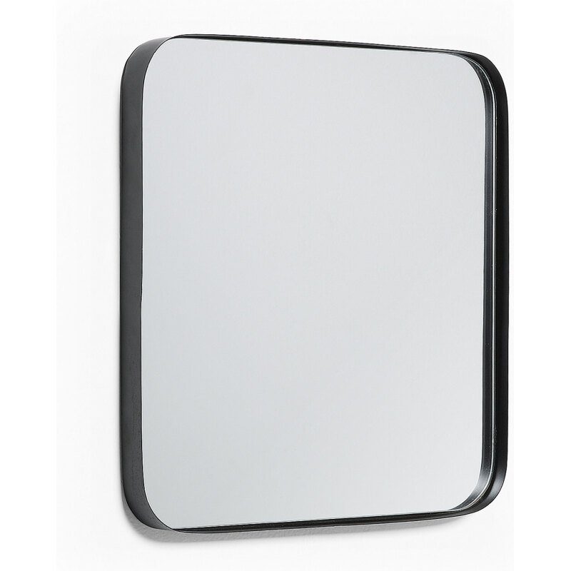 Miroir mural Marco métal noir 40 x 40 cm