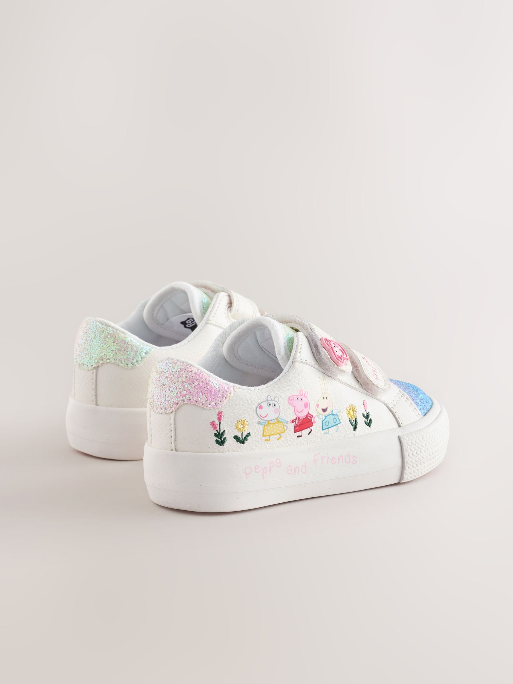 Wit - Peppa Pig Chunky Trainers with Touch Fastening