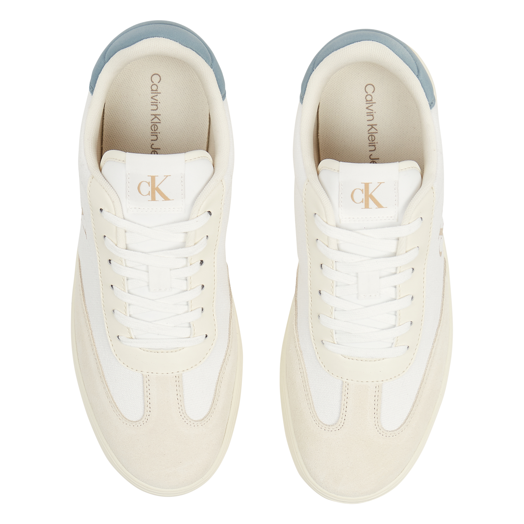 Baskets compensées en cuir| Blanc