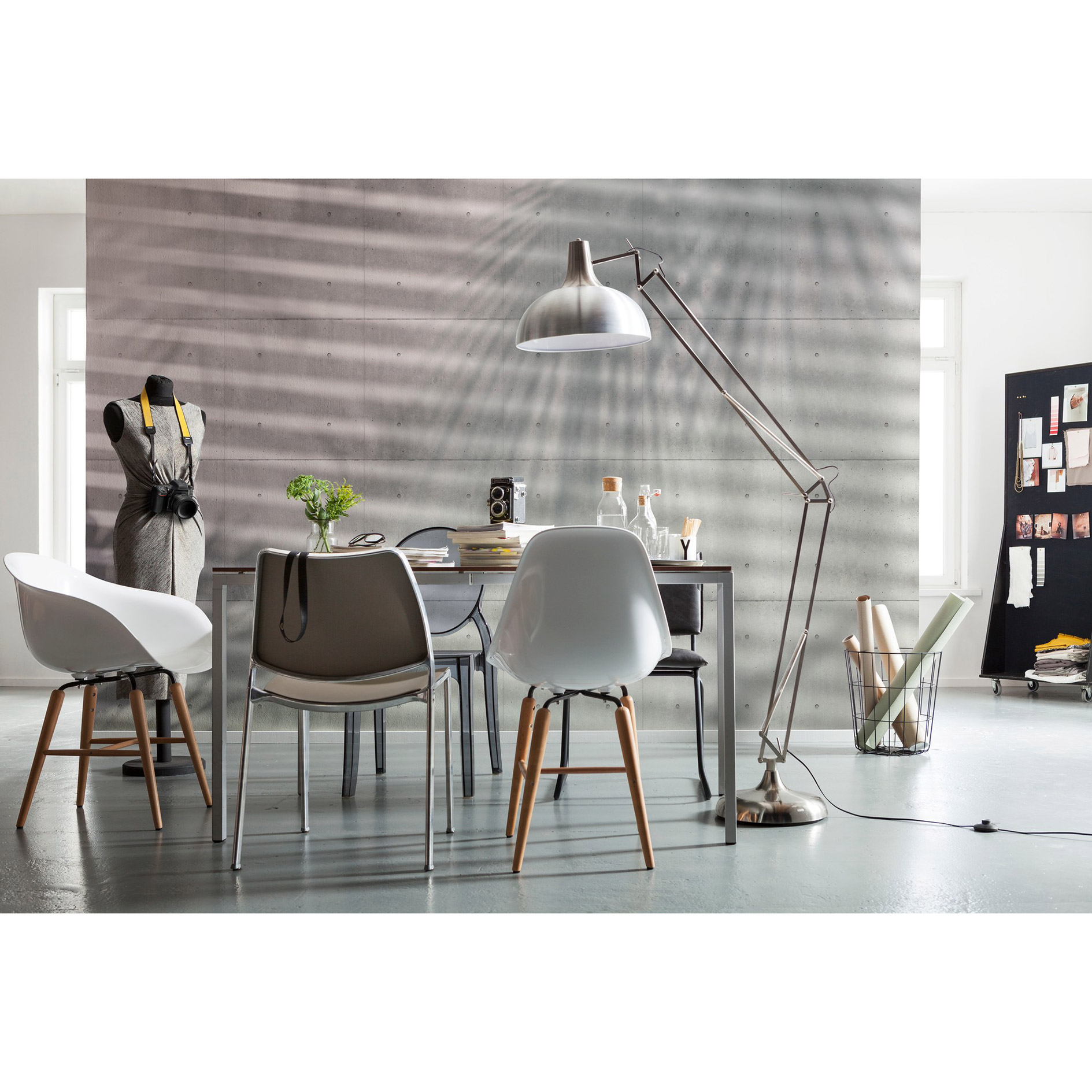 Vlies-Fototapete SHADOWS - grau-schwarz - 368x248 cm