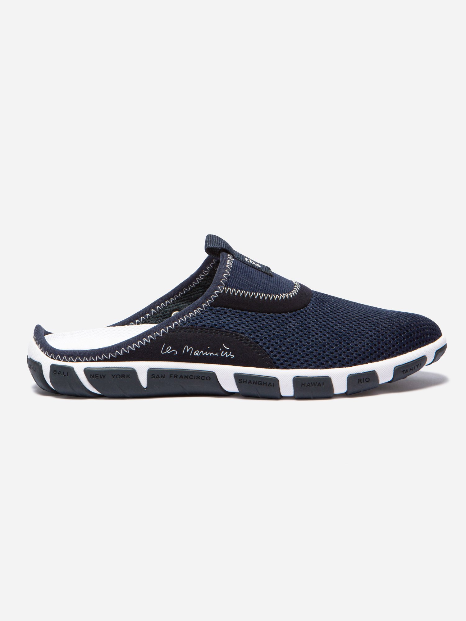 Mule Femme Dessus Mesh Marine