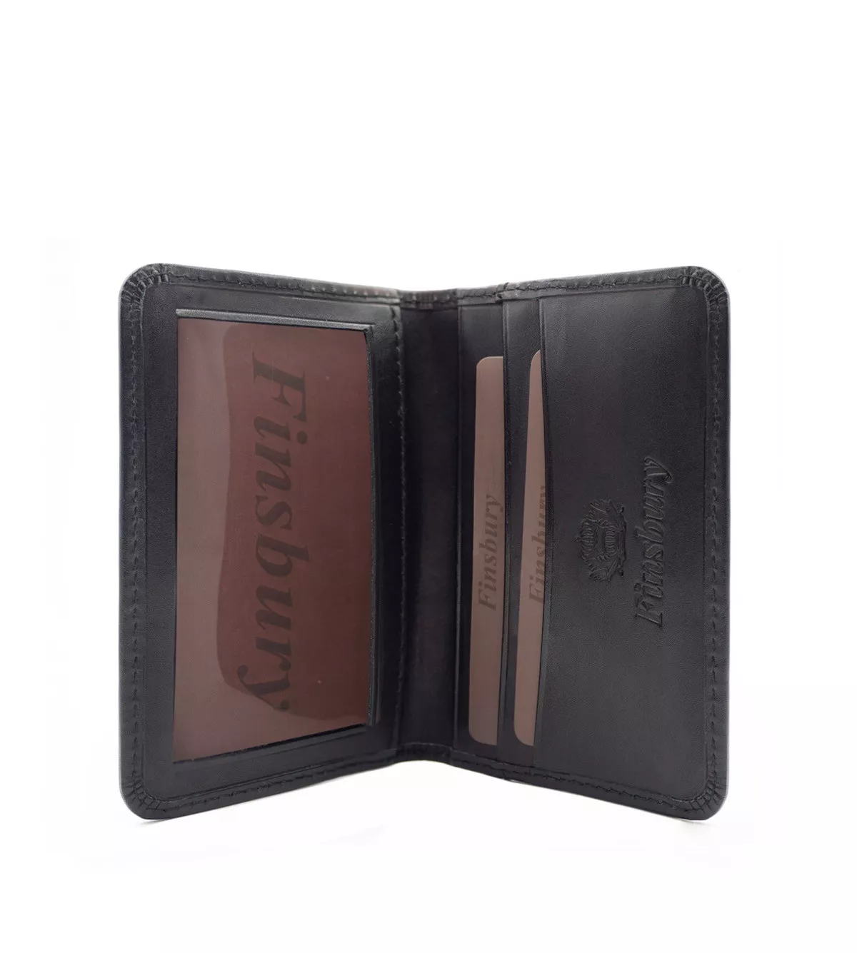 Porte-cartes à Deux Volets Noir