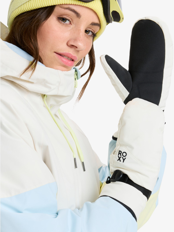 Roxy Jetty Solid Moufles techniques ski/snowboard Blanc Femme