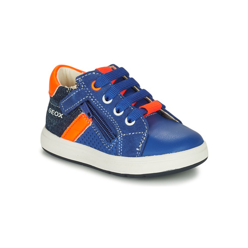Geox - B BIGLIA B. B - NAPPA+DENIM SL - Bleu / Orange
