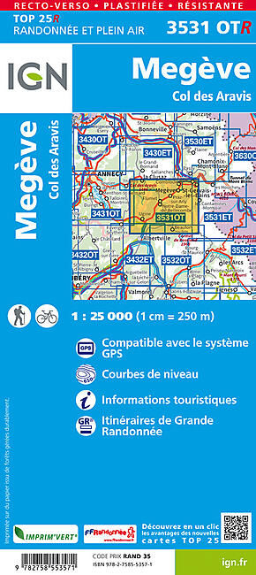 IGN - TOP25R 3531OTR MEGEVE 1 25 000