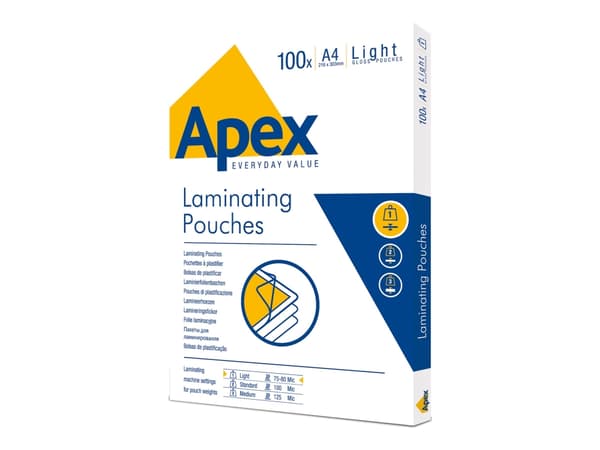 Lamineringslomme A4 klar 75/80 micron - (100 stk.)