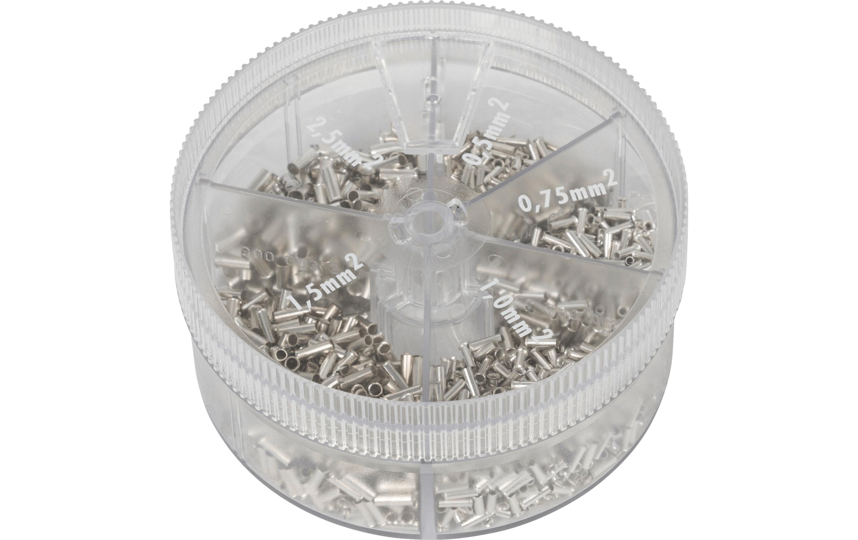 Aderendhülsen 0.5 - 2.5 mm², 1900 StückSortimentsbox mit Aderendhülsen