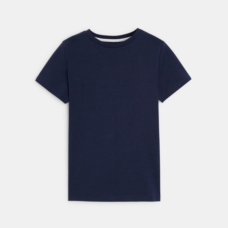 T-shirt basique manches courtes bleu garçon