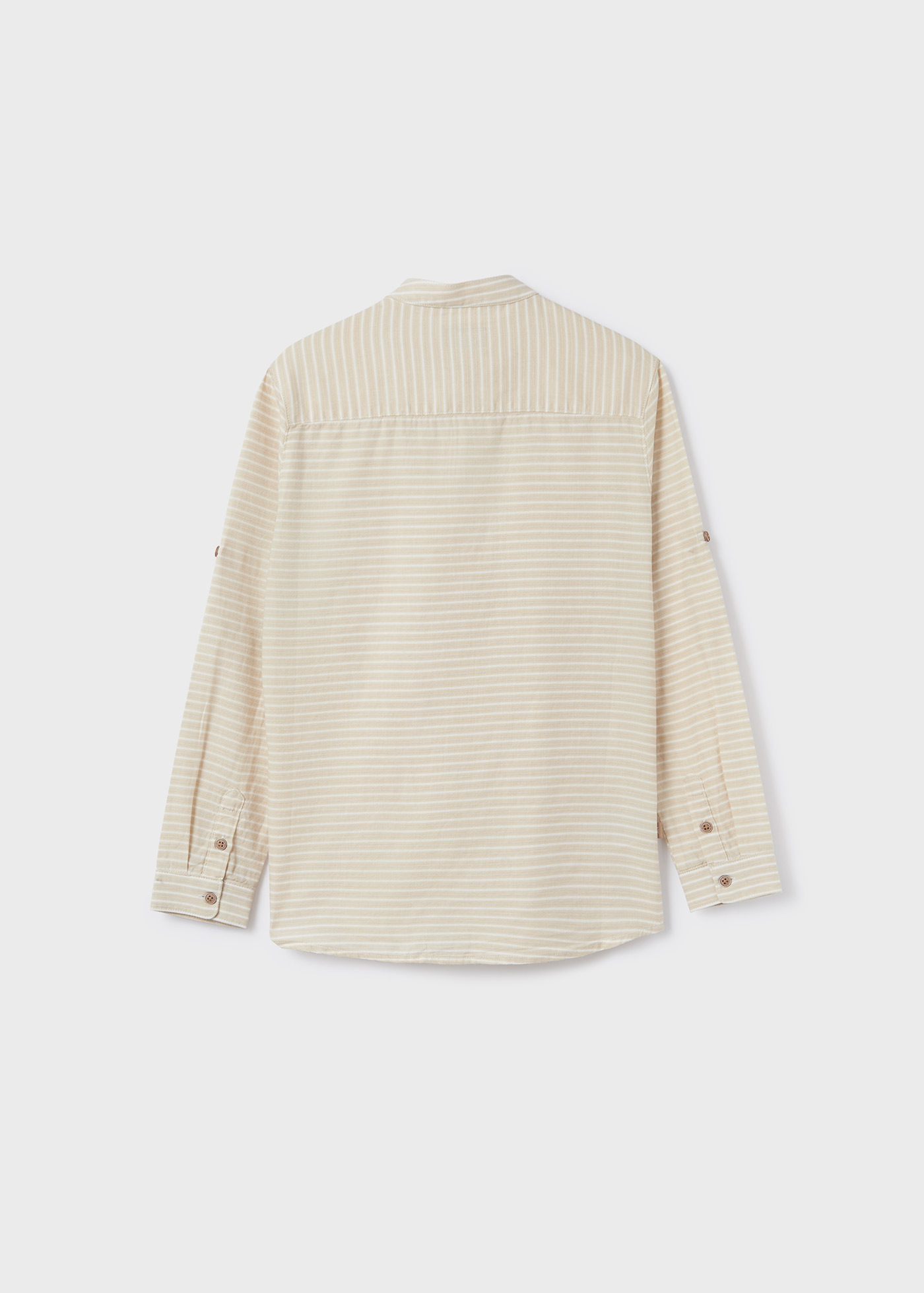 Camisa mandarim listrada para menino