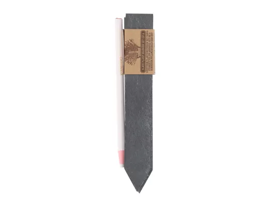 Set de 6 étiquettes à semis en ardoise - Gris - H 19,6 cm