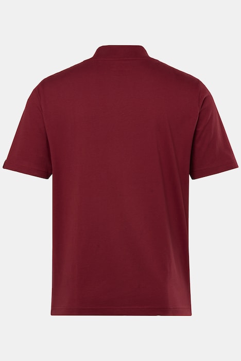 STHUGE T-Shirt, Halbarm, Stehkragen mit Schriftzug, bis 8 XL
