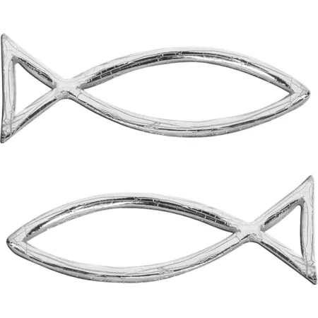 Knorr Prandell Wachs-Fisch, 40 x 13 mm, silber, 2 Stück