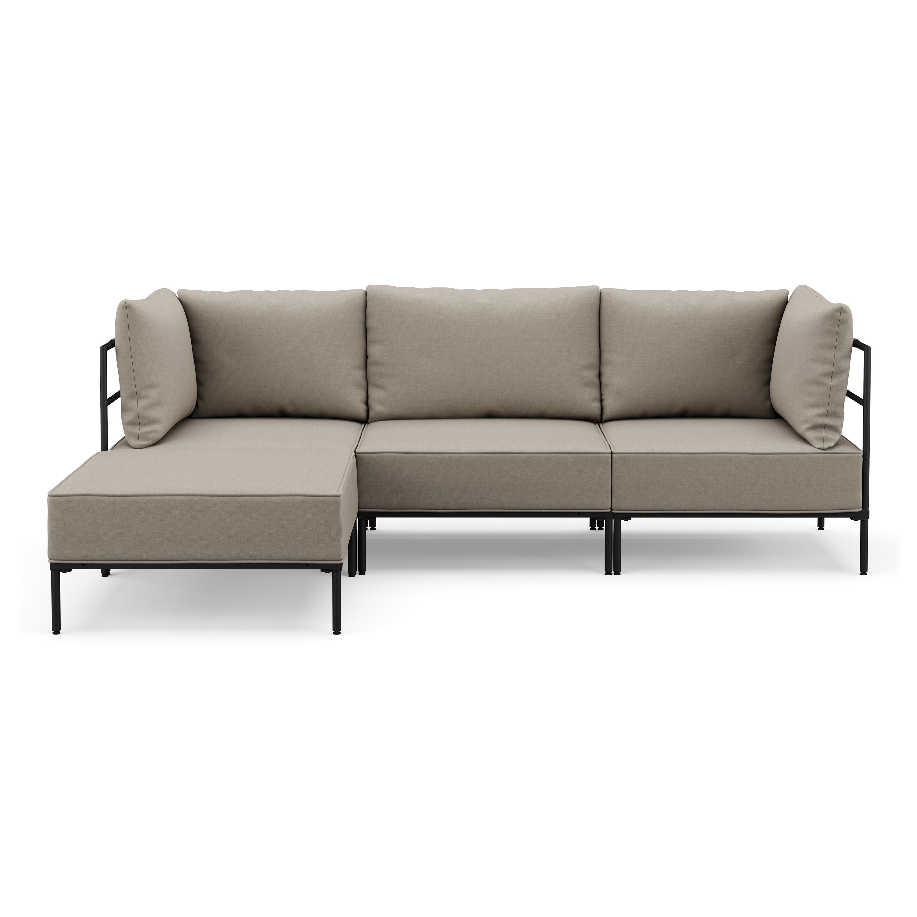 Ecksofa ETHAN 3-Sitzer greige
