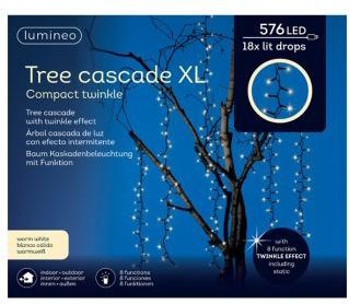 Kerstverlichting - Cascade - 18 Takken - 576 Leds - 8 Functies - Spatwaterdicht