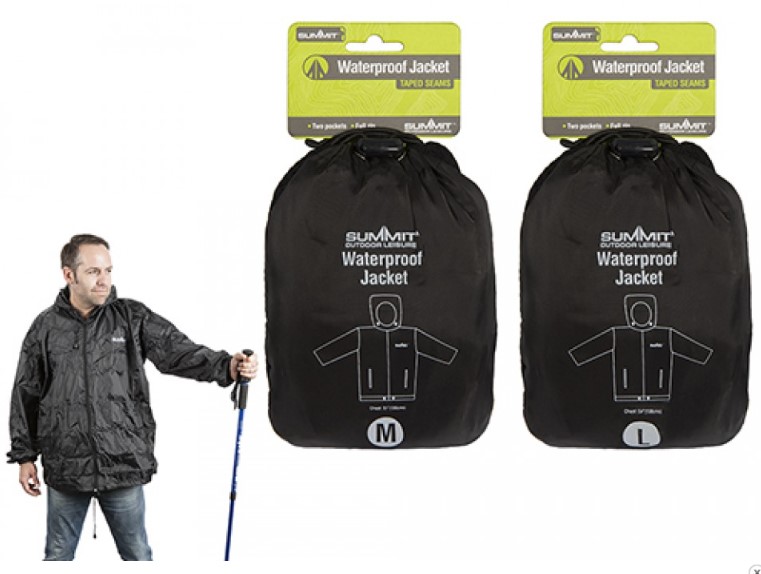 Regenjacke Notfall 100% Wasserdicht im Beutel
