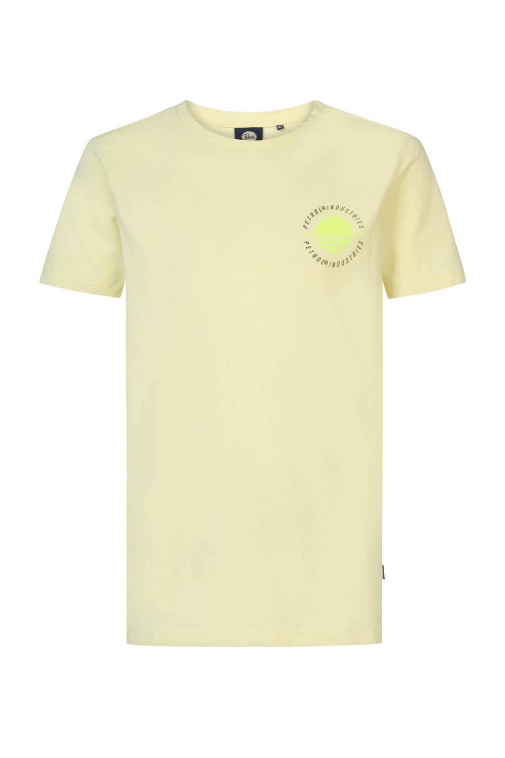Petrol Industries T-shirt met backprint geel