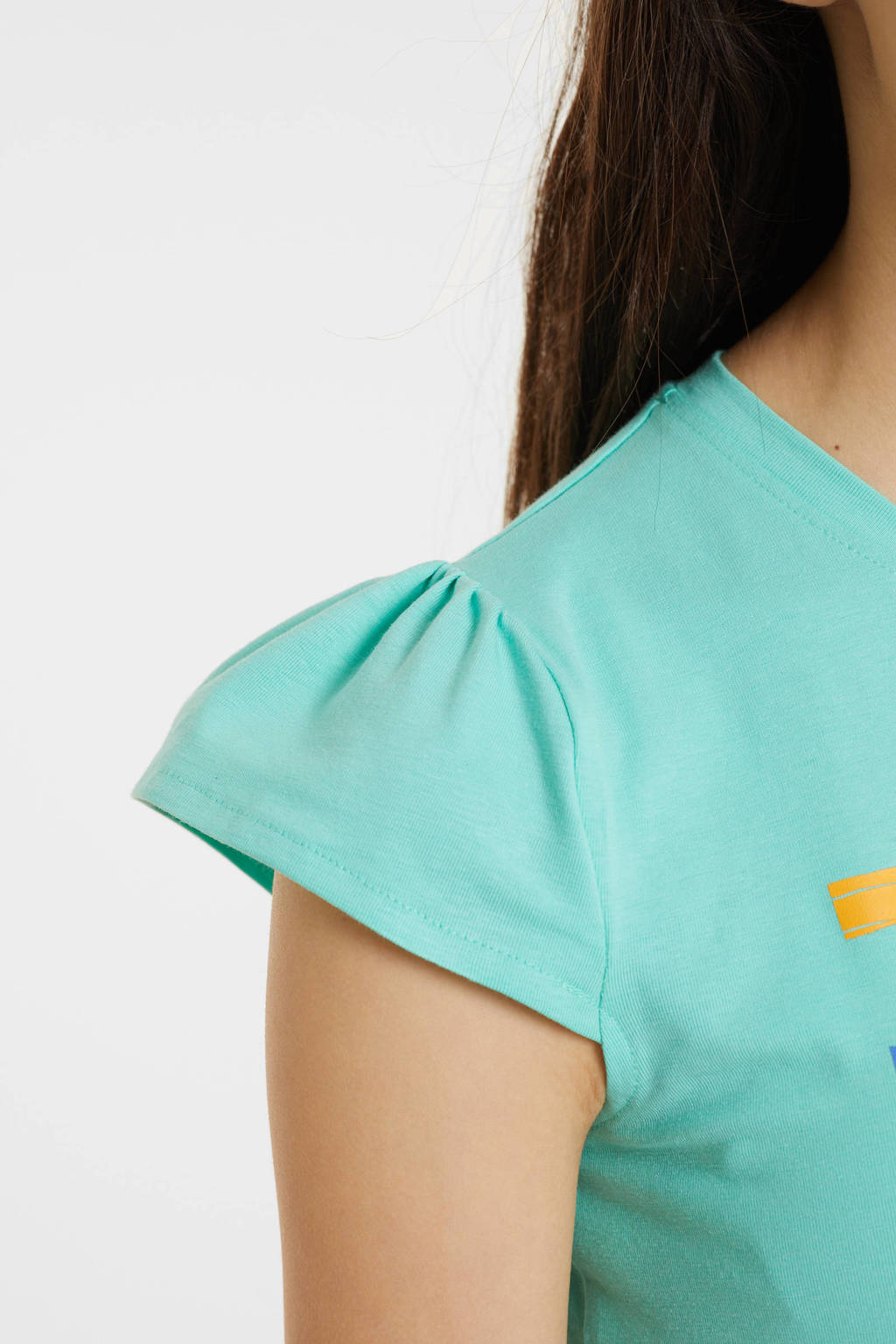 anytime T-shirt met printopdruk mint