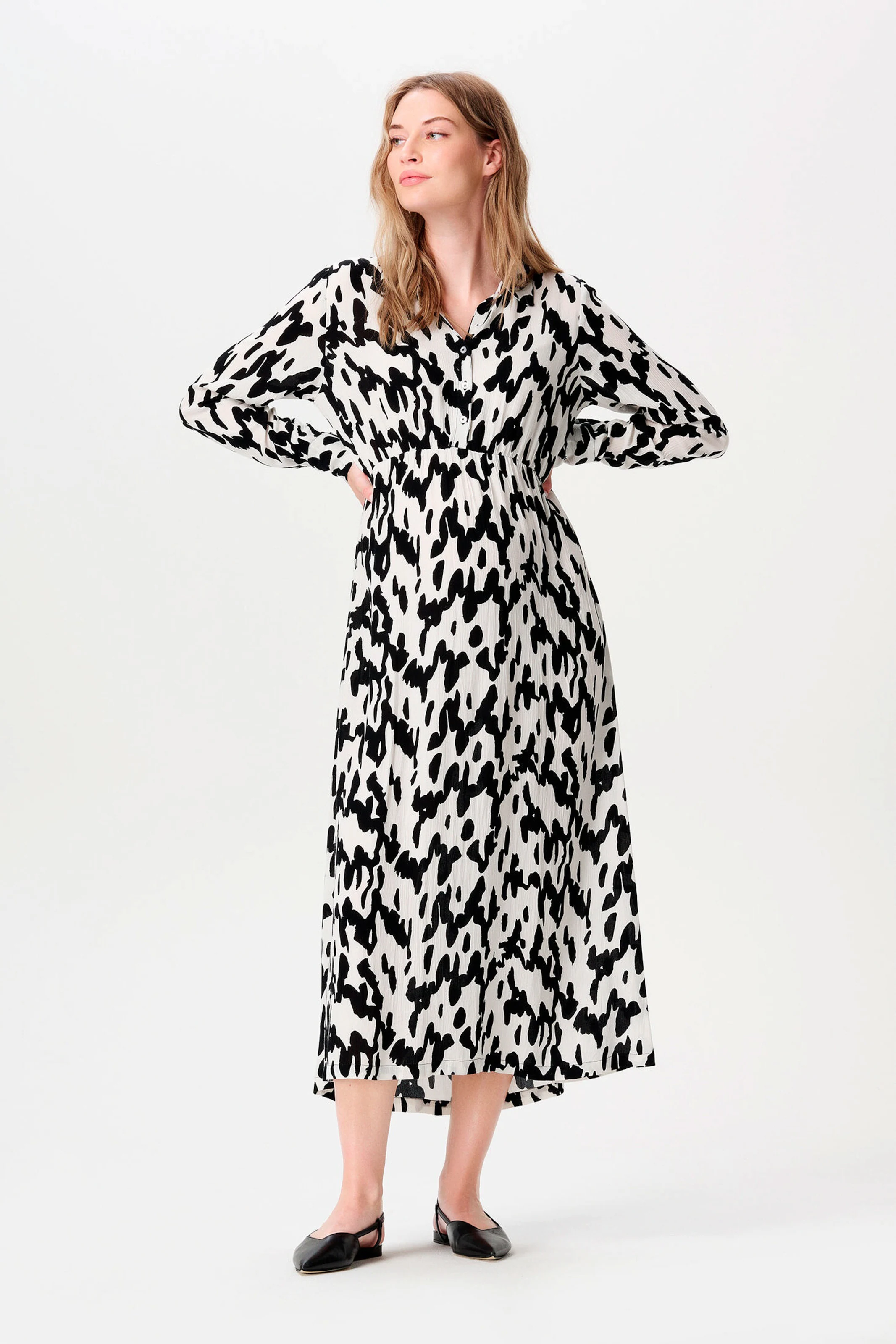 Noppies Maternity Still-Kleid Kiki Wavy Black Print