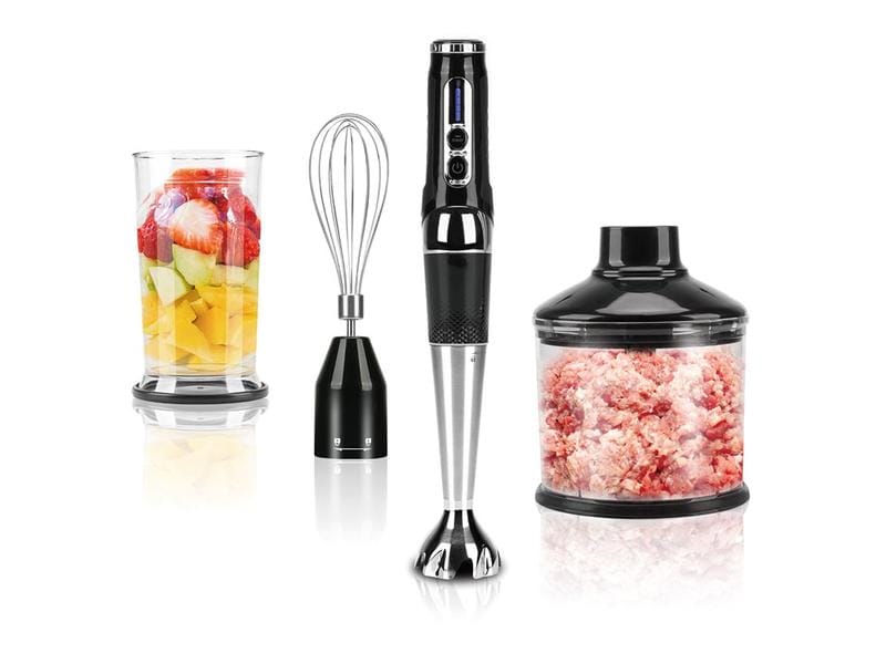 Koenig Stabmixer B04117 Schwarz/Silber Kabelloses Stabmixer-Set