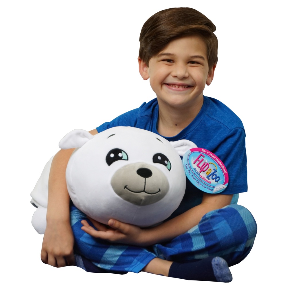 Flip-A-Zoo Pilze 38 cm Eisbär zu Husky Plüschtier