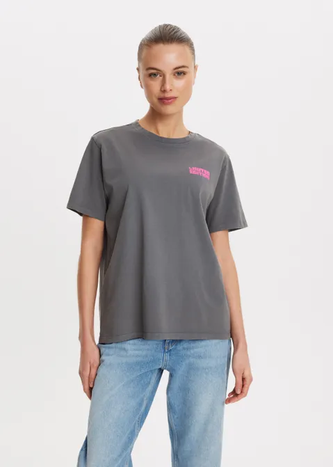 T-shirt met print dreamland grijs (GRS.D)