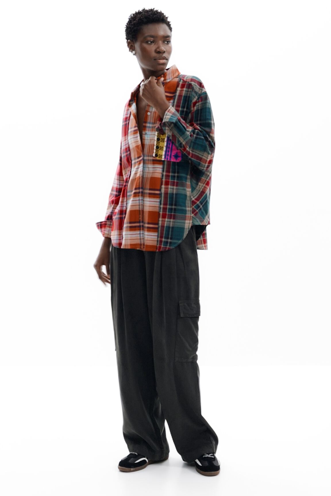 Camisa cuadros patch