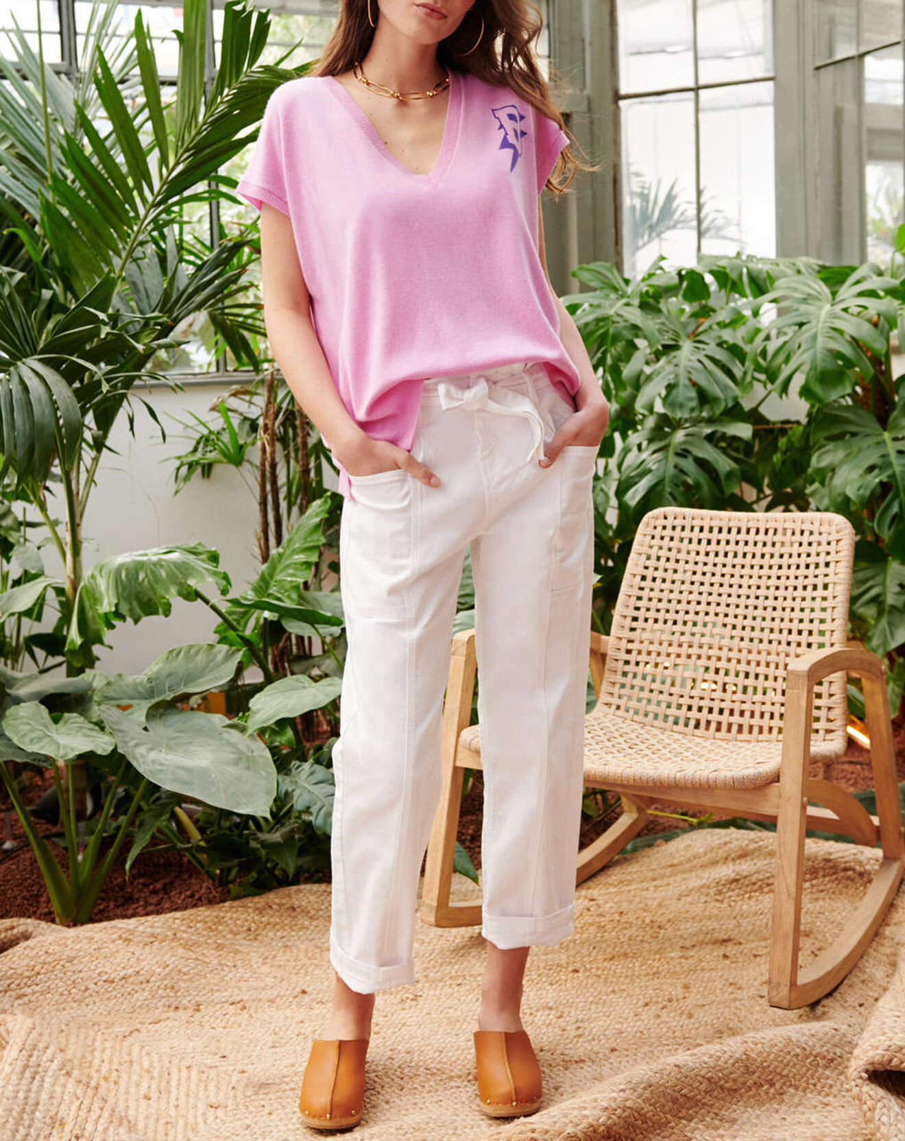 Belair Pantalon Poeme blanc