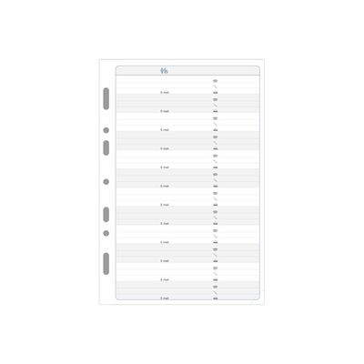 Exacompta Exatime 21 - Recharge pour organiseur - carnet d'adresses/téléphones - 14,2 x 21 cm