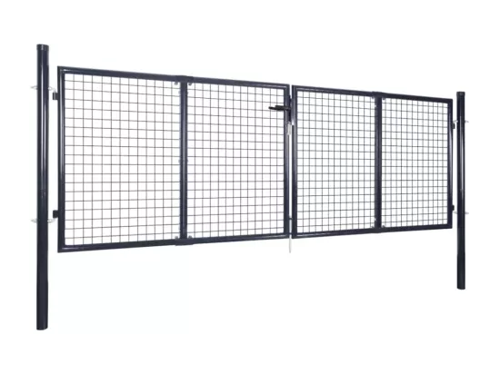 Portail en maille de jardin Acier galvanisé 289x75 cm Gris