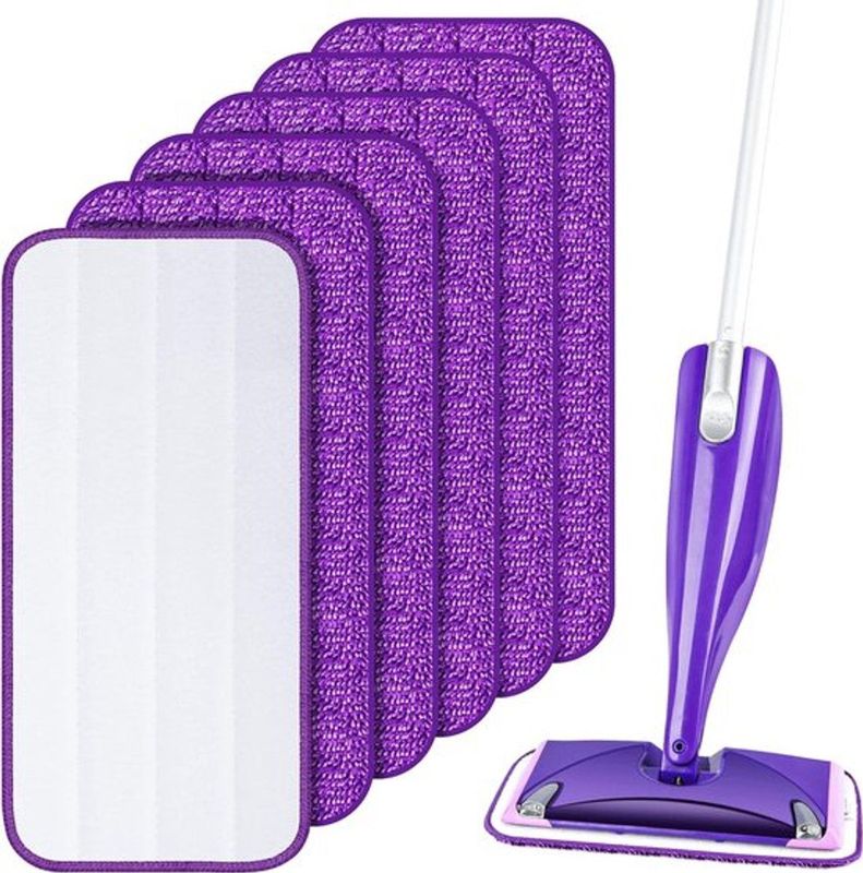 Swiffer - Dweil Navulling - Herbruikbare Dweilpads - Paars - 6 Stuks