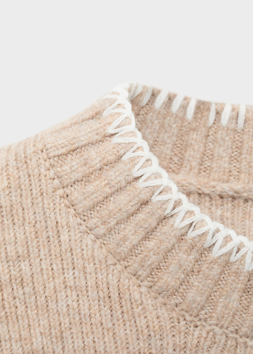 MANGO TEEN gebreide trui beige