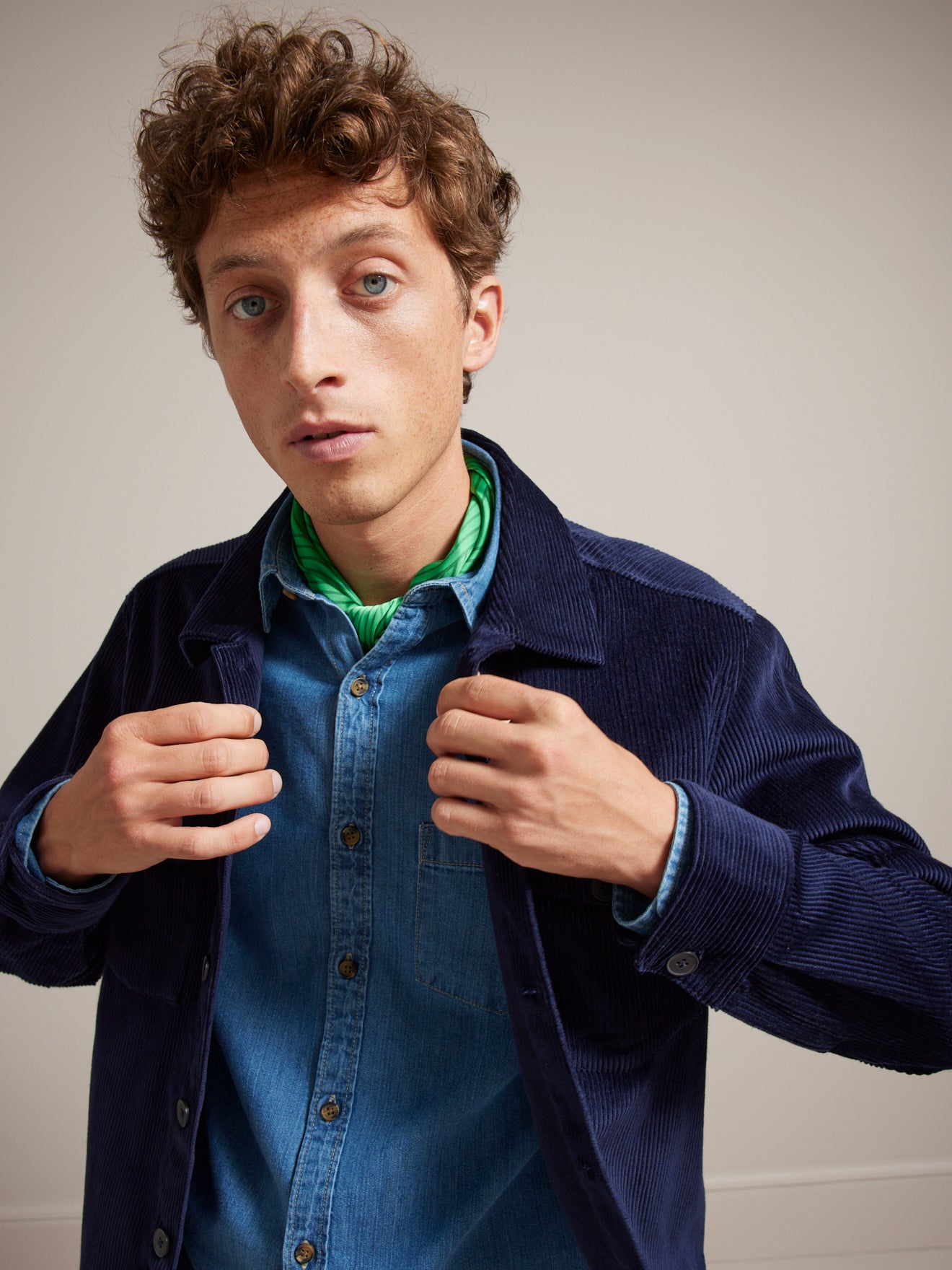 Chemise velours côtelé homme