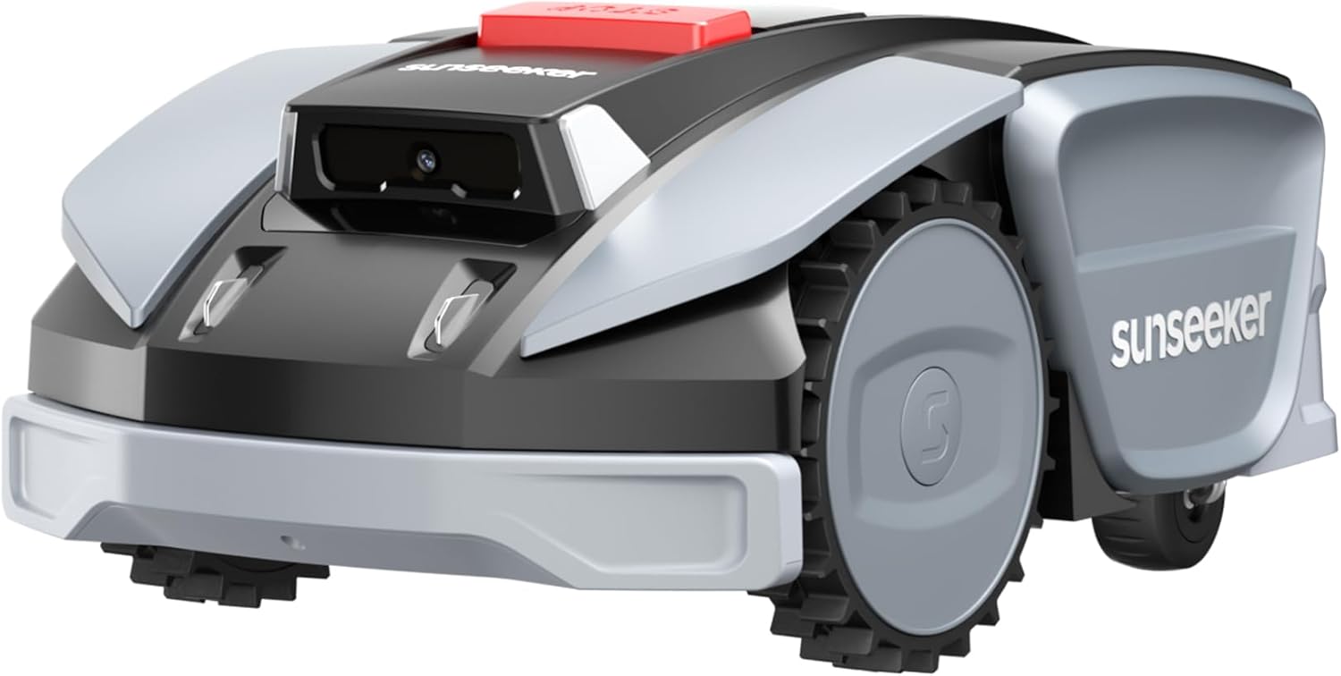 Sunseeker S3 Mähroboter ohne Begrenzungskabel 800㎡, RTK+Vision Rasenmäher Roboter mit KI-unterstützte Kartierung, Intelligente App-Steuerung