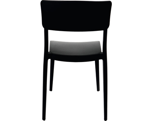Veba Wing stapelstoel, 82 x 47 x 45 cm, kunststof, zwart