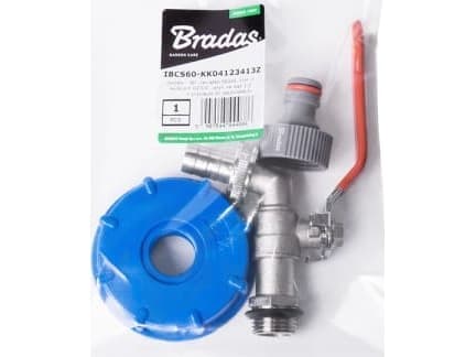 Bradas - IBC mutter S60x6, kran med 3/4