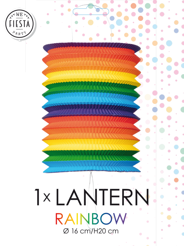Regenboog Lampion 16cm