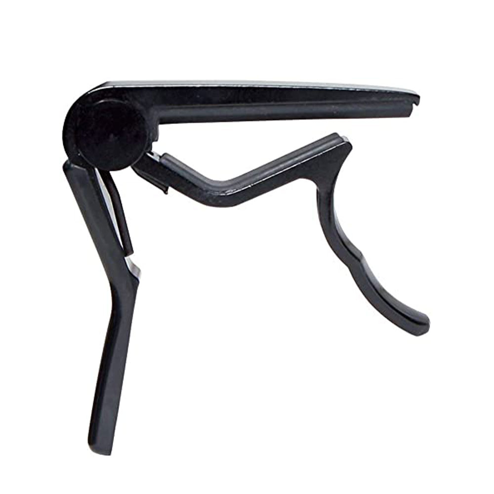 Gitarren Kapodaster Aluminium Kapo für Akustik Gitarren - Schwarz