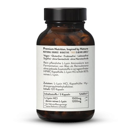 Sunday Natural Products  L-LYSIN500mg Kapseln