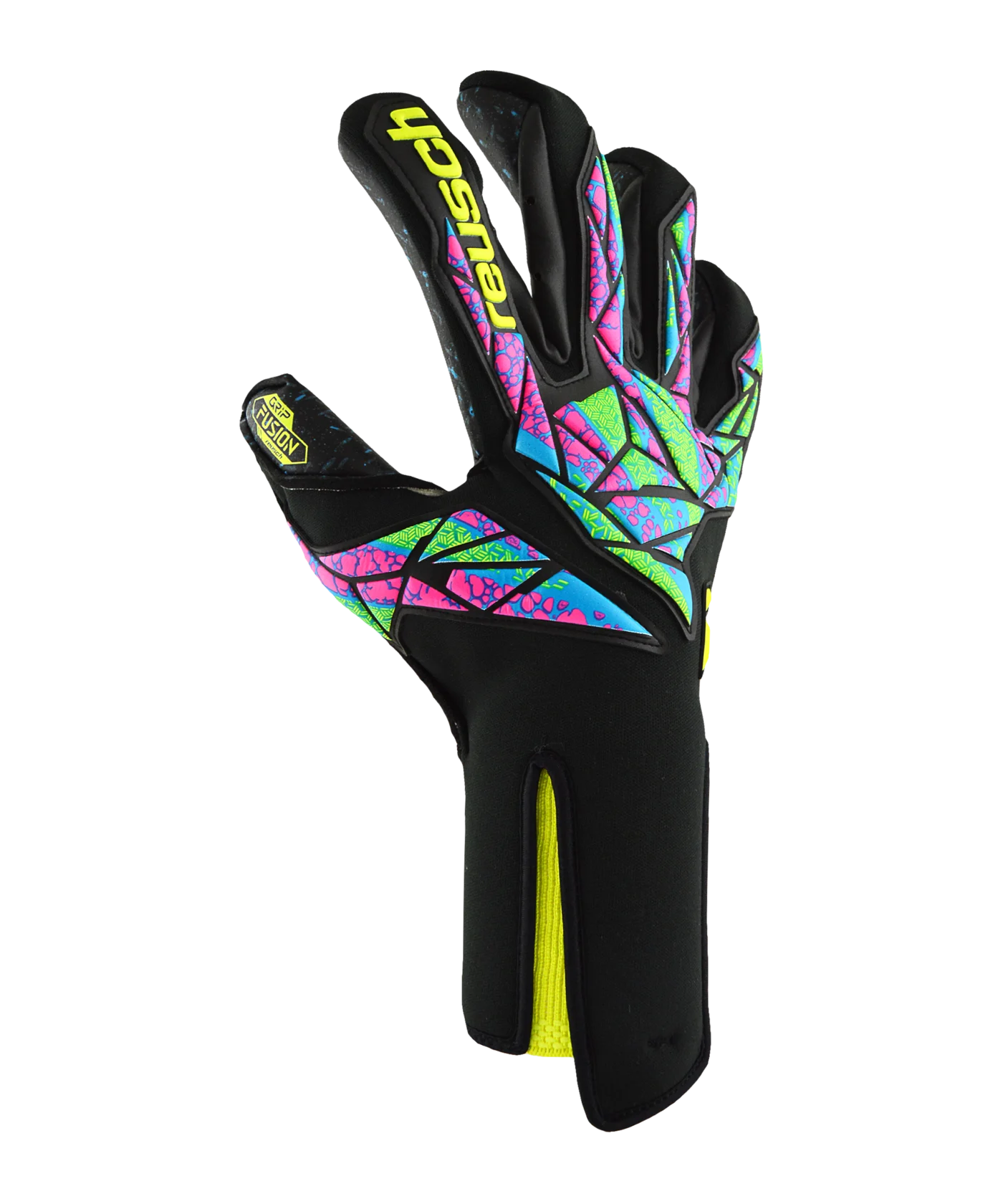 Reusch Attrakt Fusion TW-Handschuhe Strapless 2024 Schwarz Gelb F7052