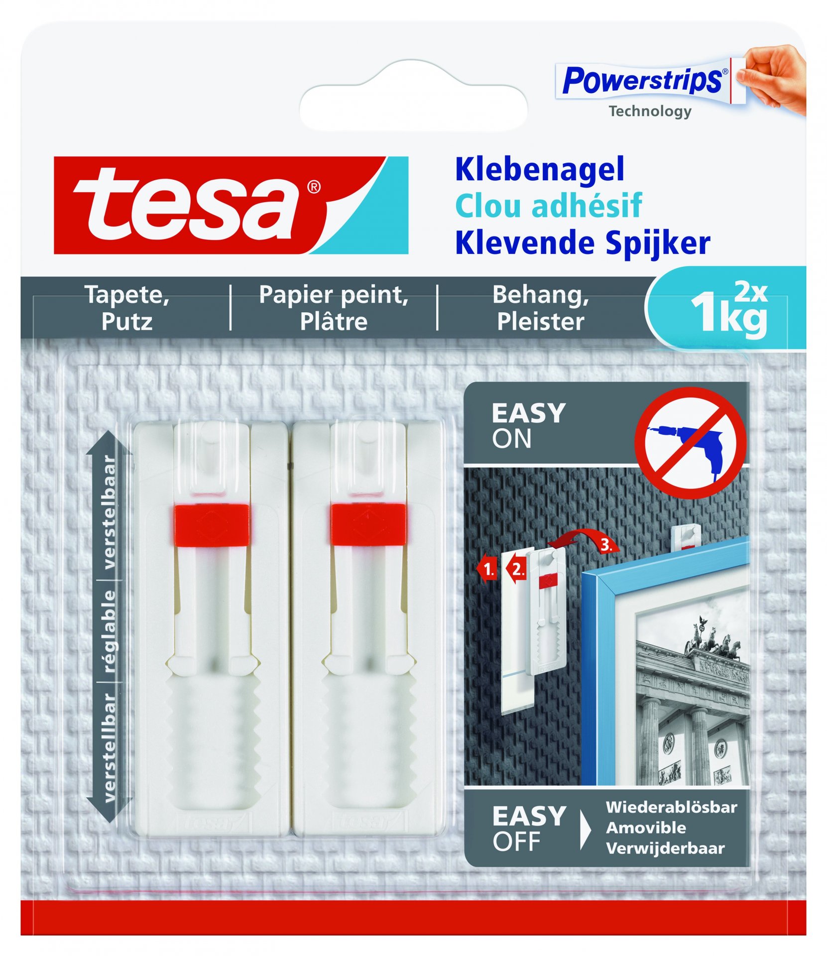 Tesa Klebenagel verstellbar