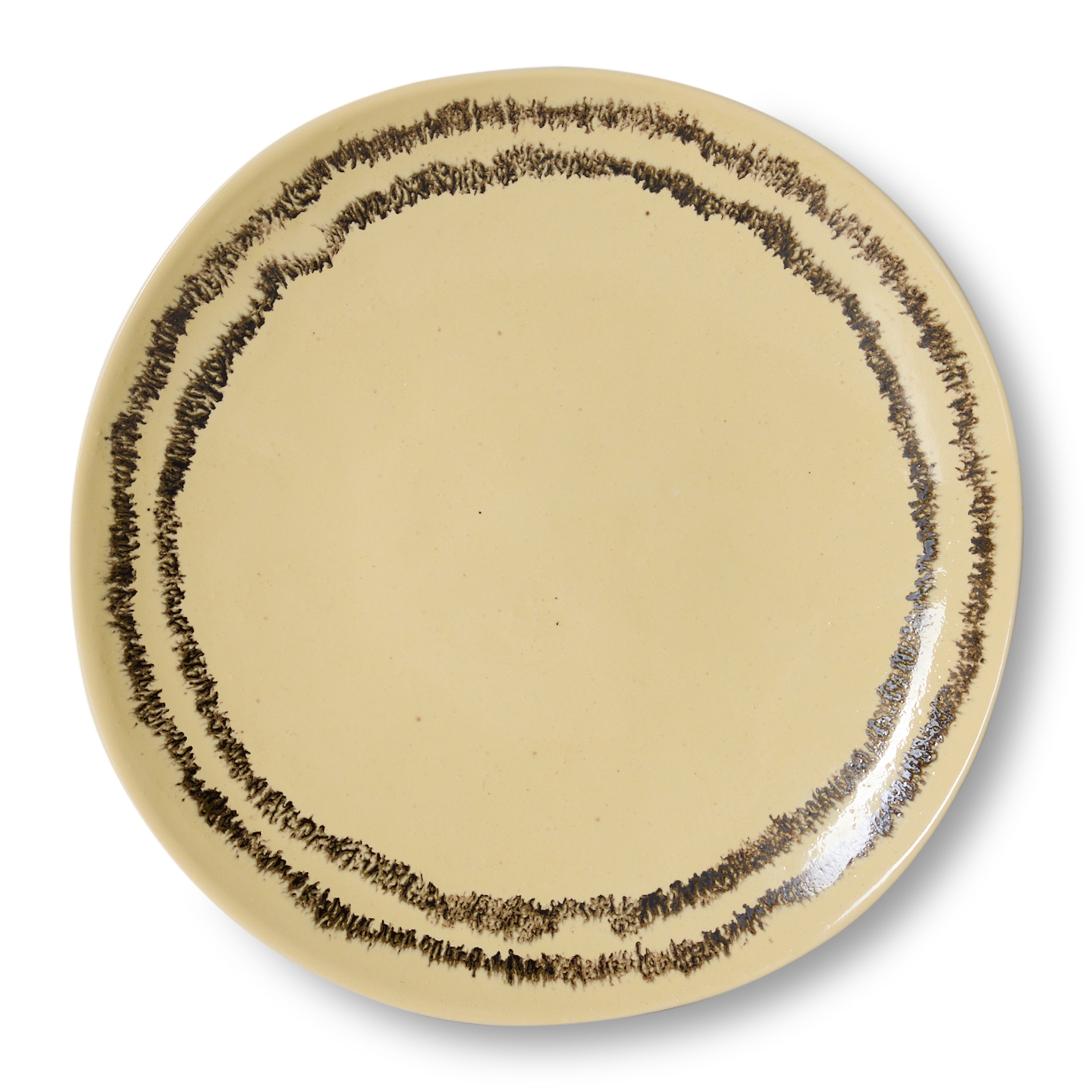 HKliving 70's Ceramics Bord Ã 22 cm - Set van 2 - Vanilla