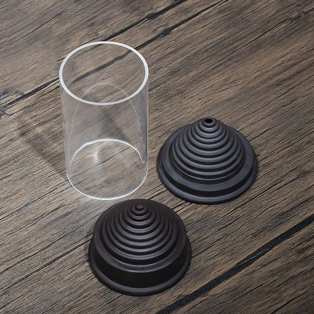 (72x135mm) Keramik Räuchergefäss Home Deko Sanduhr Rückfluss Räucherkegel - Schwarz