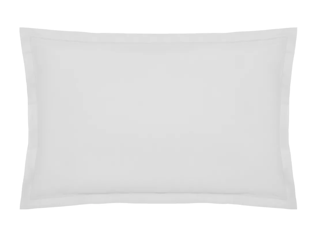 Taie d'oreiller en percale de Coton Blanc 50 x 70 cm
