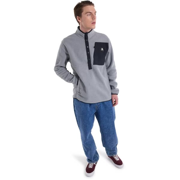 Veste polaire snowboard BURTON MEN'S CINDER FLEECE PULLOVER GRAY HEATHER