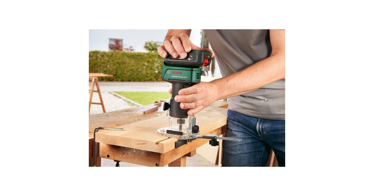 BoschAccufreesmachine AdvancedTrimRouter 18V-8 bovenfrees  (Groen/zwart, POWER FOR ALL ALLIANCE, Accu en oplader niet inbegrepen)