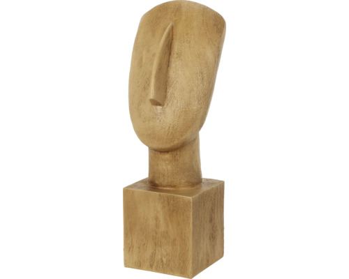 Sculptuur gezicht wit hout zwart geassorteerd