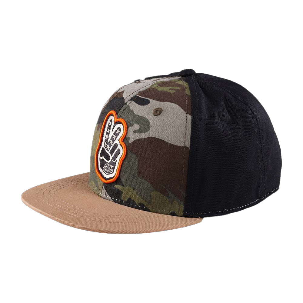 Troy Lee Designs - Casquette enfant Peace Out Youth Camouflage Kaki / Noir