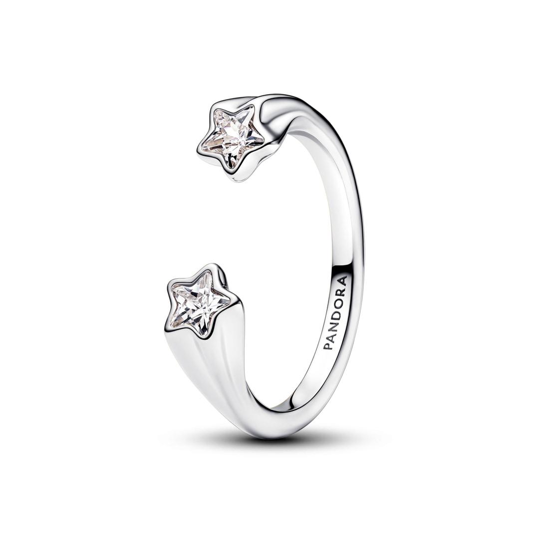 Pandora Moments Sternschnuppen Offener Ring 925 Silber