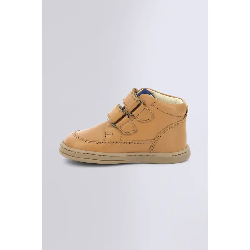TRACTOK CAMEL SNEAKERS HAUTES Cuir Garçon