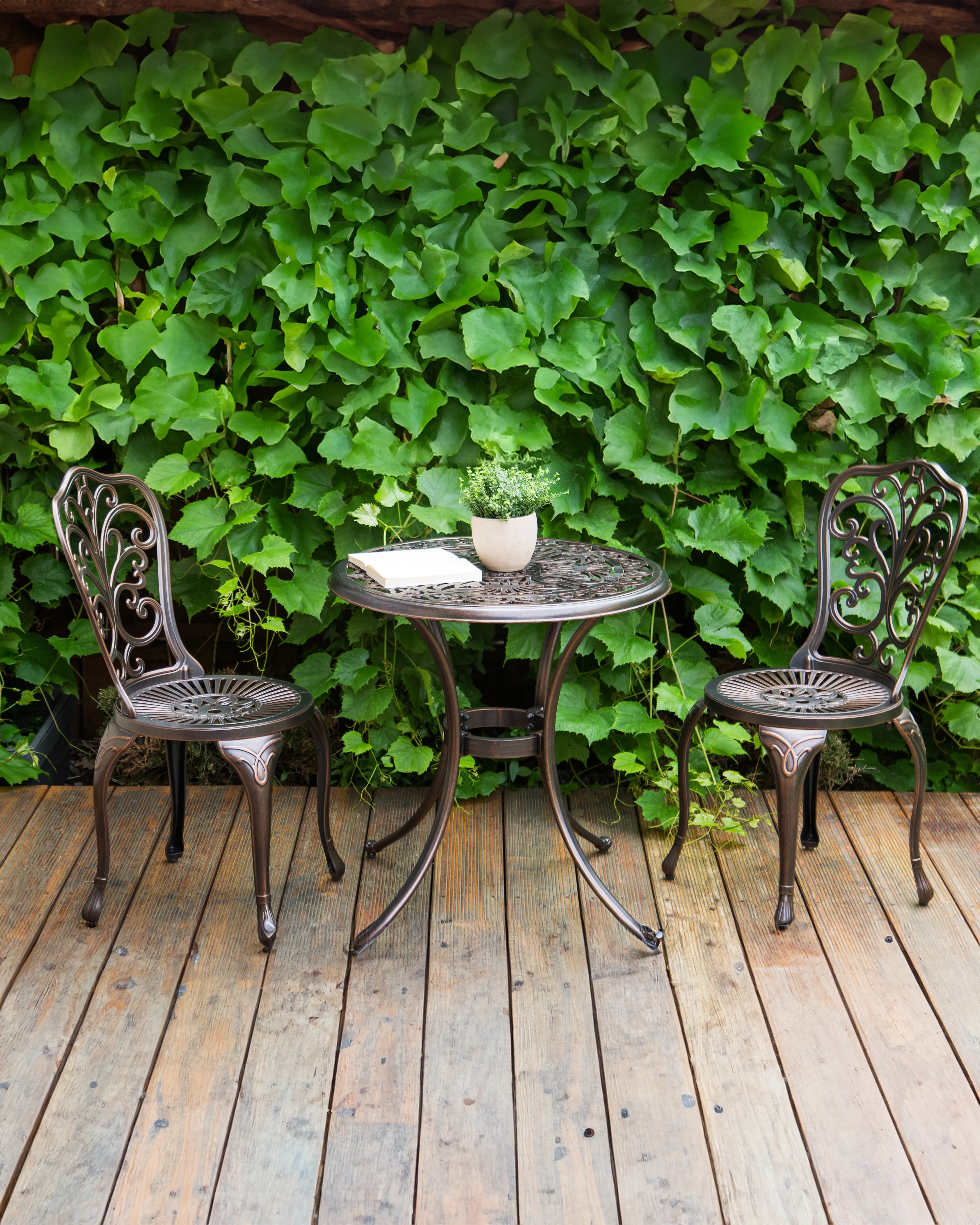 Set van 2 tuinstoelen TRIORA Metaal Bruin